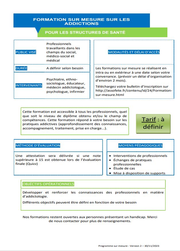 programme; mesure;